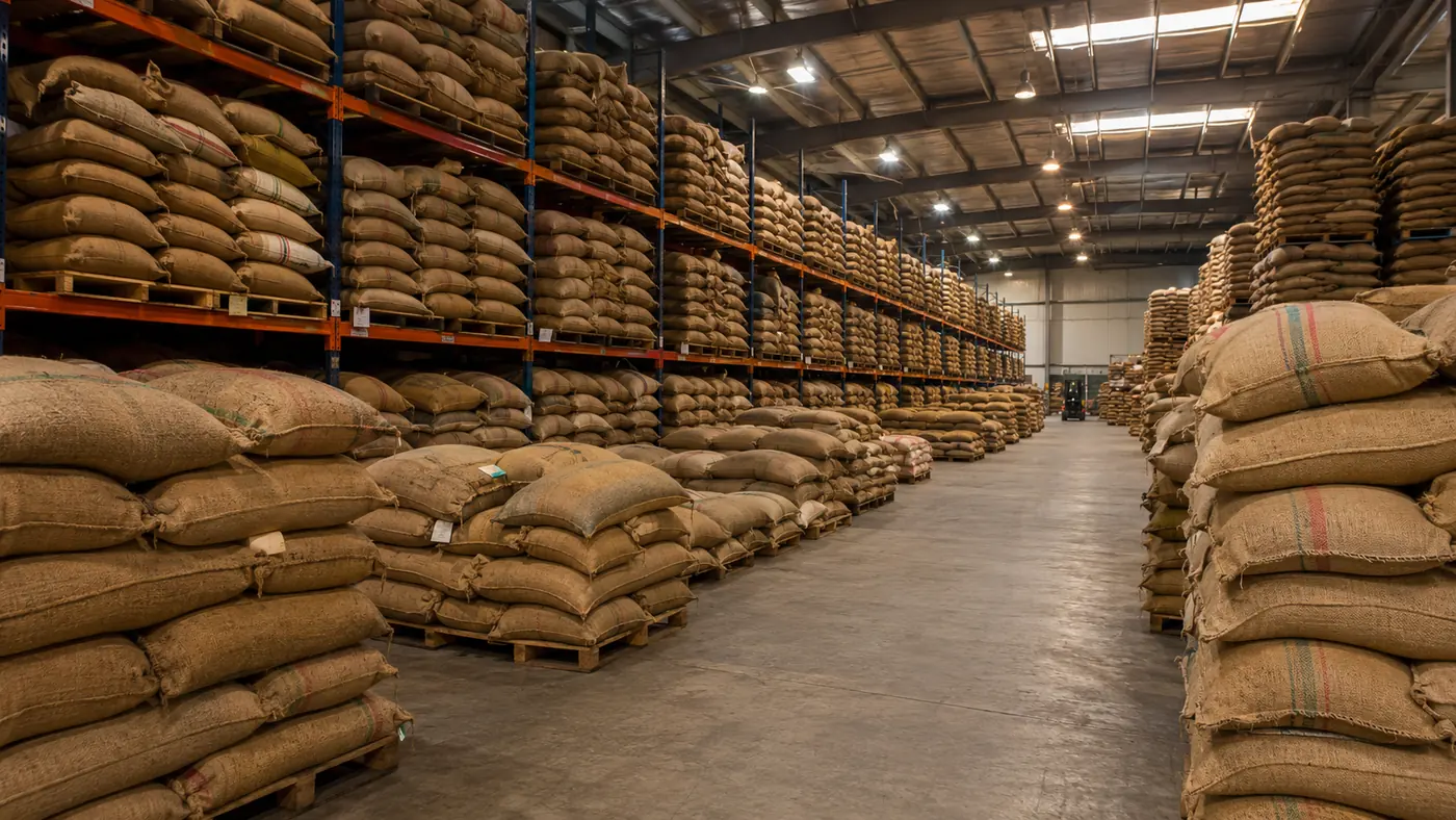 Strategic green coffee warehousing