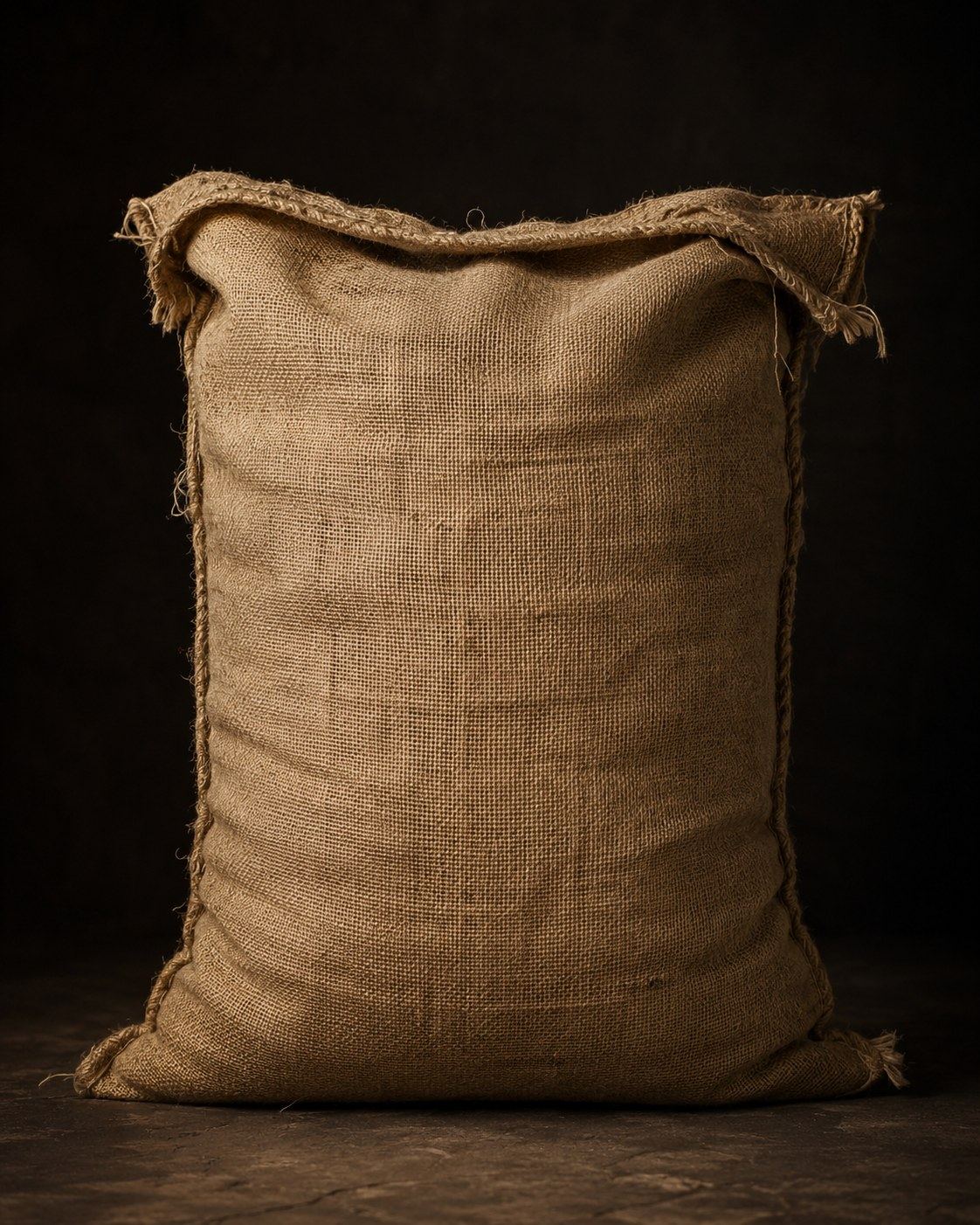 Coffee burlap sack with changing origin patch